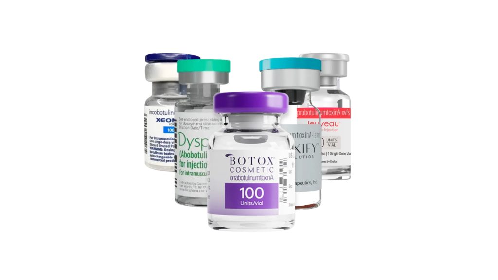 Botulinum toxin different brands including botox